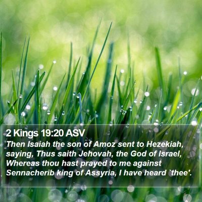 2 Kings 19:20 ASV Bible Verse Image