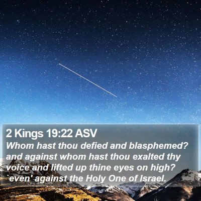 2 Kings 19:22 ASV Bible Verse Image