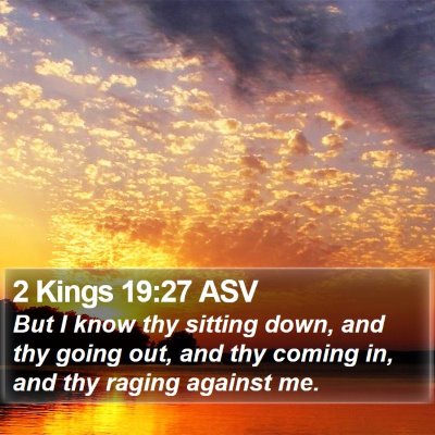 2 Kings 19:27 ASV Bible Verse Image
