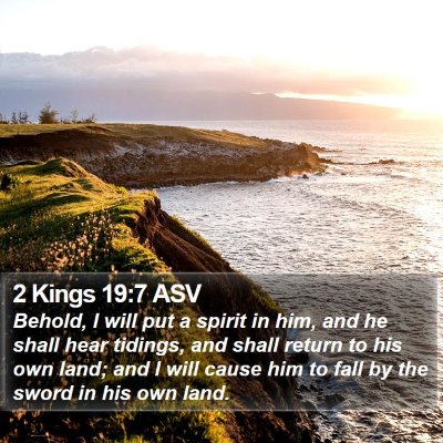 2 Kings 19:7 ASV Bible Verse Image