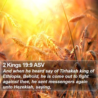 2 Kings 19:9 ASV Bible Verse Image
