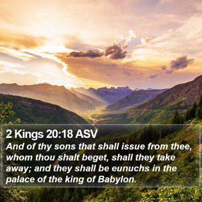 2 Kings 20:18 ASV Bible Verse Image