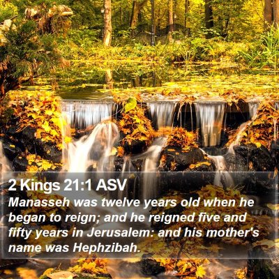2 Kings 21:1 ASV Bible Verse Image