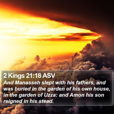 2 Kings 21:18 ASV Bible Verse Image