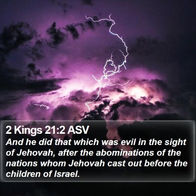 2 Kings 21:2 ASV Bible Verse Image