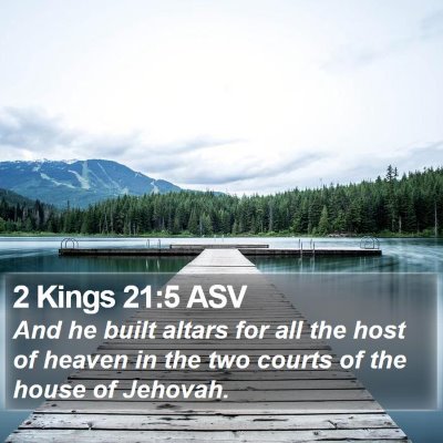 2 Kings 21:5 ASV Bible Verse Image