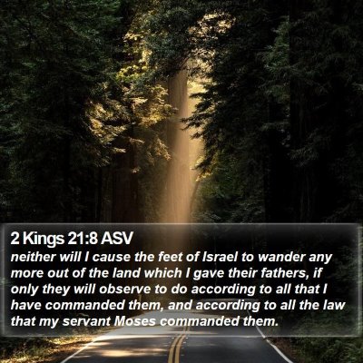 2 Kings 21:8 ASV Bible Verse Image