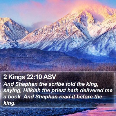 2 Kings 22:10 ASV Bible Verse Image