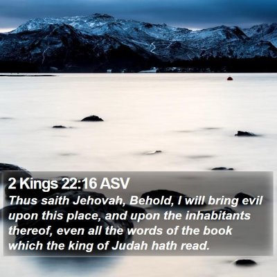 2 Kings 22:16 ASV Bible Verse Image