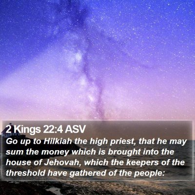 2 Kings 22:4 ASV Bible Verse Image