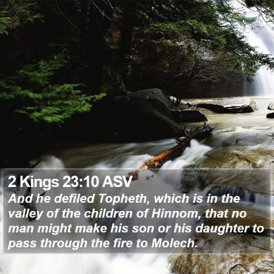 2 Kings 23:10 ASV Bible Verse Image