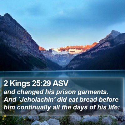 2 Kings 25:29 ASV Bible Verse Image