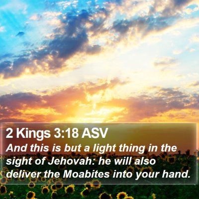 2 Kings 3:18 ASV Bible Verse Image