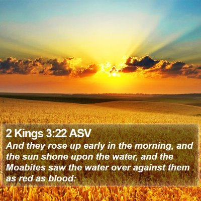 2 Kings 3:22 ASV Bible Verse Image