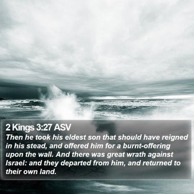 2 Kings 3:27 ASV Bible Verse Image