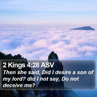 2 Kings 4:28 ASV Bible Verse Image