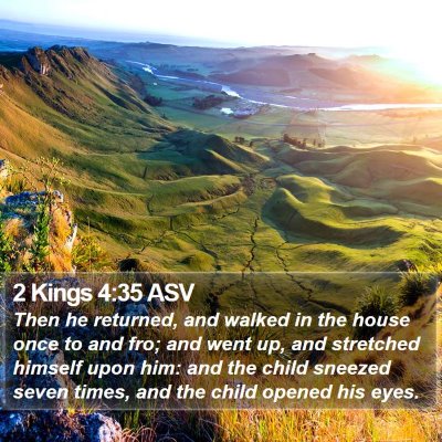 2 Kings 4:35 ASV Bible Verse Image