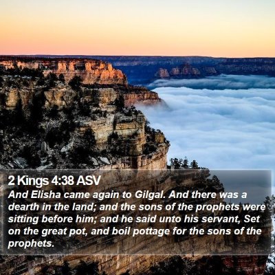 2 Kings 4:38 ASV Bible Verse Image