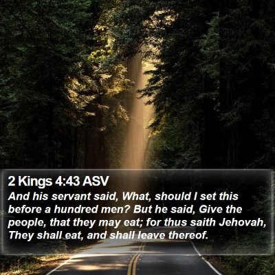 2 Kings 4:43 ASV Bible Verse Image