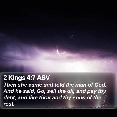 2 Kings 4:7 ASV Bible Verse Image