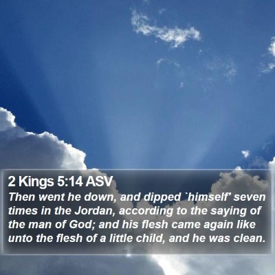 2 Kings 5:14 ASV Bible Verse Image