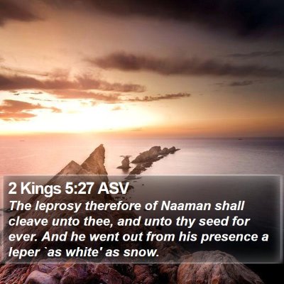 2 Kings 5:27 ASV Bible Verse Image