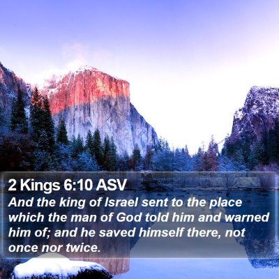 2 Kings 6:10 ASV Bible Verse Image