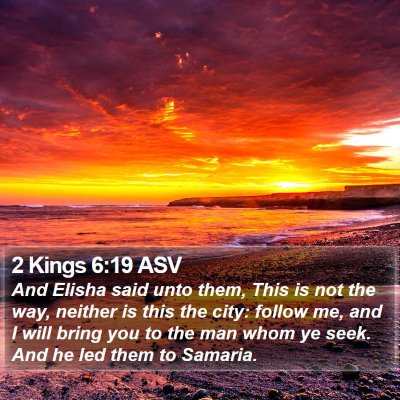 2 Kings 6:19 ASV Bible Verse Image