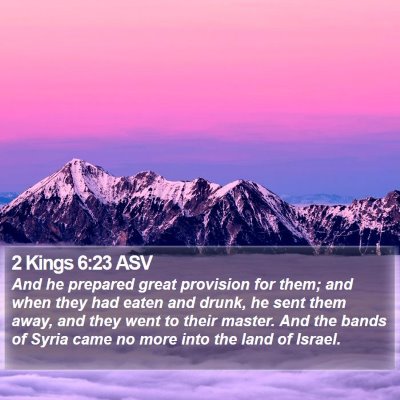2 Kings 6:23 ASV Bible Verse Image