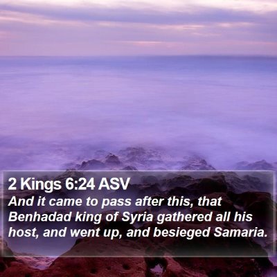 2 Kings 6:24 ASV Bible Verse Image