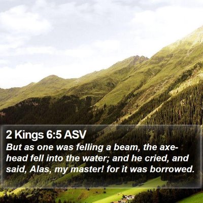 2 Kings 6:5 ASV Bible Verse Image