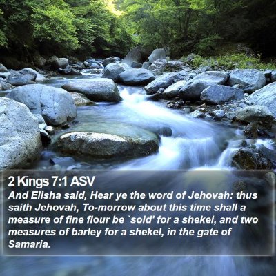2 Kings 7:1 ASV Bible Verse Image