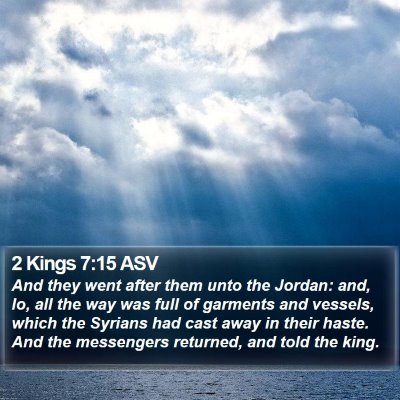 2 Kings 7:15 ASV Bible Verse Image