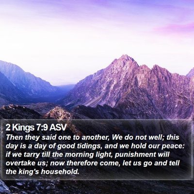 2 Kings 7:9 ASV Bible Verse Image