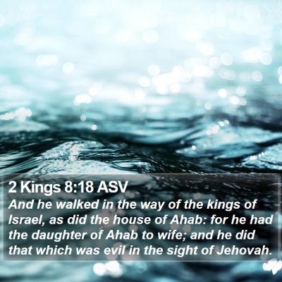 2 Kings 8:18 ASV Bible Verse Image
