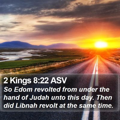 2 Kings 8:22 ASV Bible Verse Image