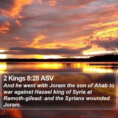 2 Kings 8:28 ASV Bible Verse Image