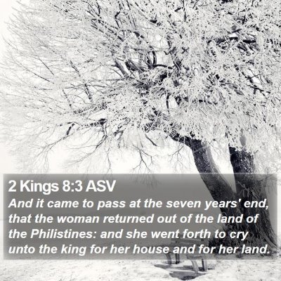 2 Kings 8:3 ASV Bible Verse Image