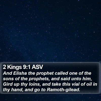 2 Kings 9:1 ASV Bible Verse Image