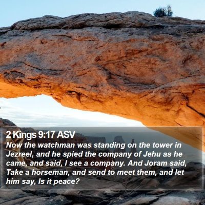 2 Kings 9:17 ASV Bible Verse Image