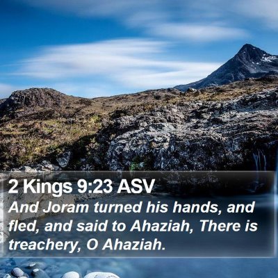 2 Kings 9:23 ASV Bible Verse Image