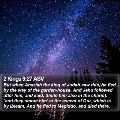 2 Kings 9:27 ASV Bible Verse Image