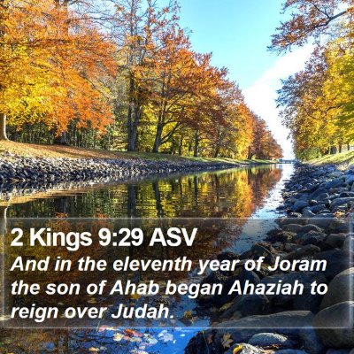 2 Kings 9:29 ASV Bible Verse Image