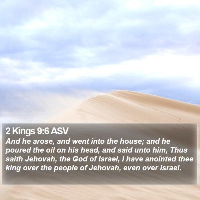2 Kings 9:6 ASV Bible Verse Image