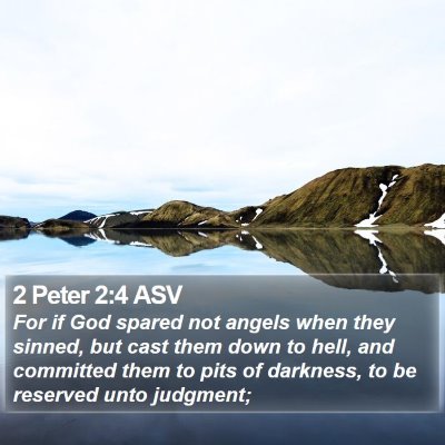 2 Peter 2:4 ASV Bible Verse Image