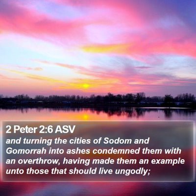 2 Peter 2:6 ASV Bible Verse Image