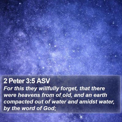 2 Peter 3:5 ASV Bible Verse Image
