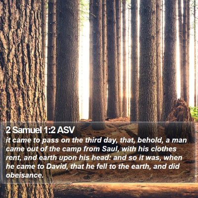 2 Samuel 1:2 ASV Bible Verse Image