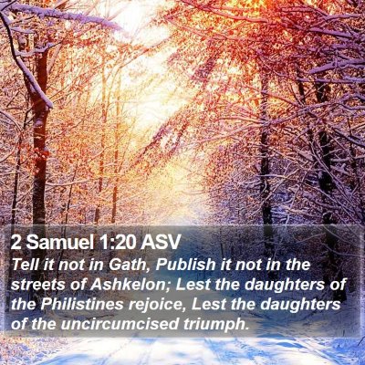 2 Samuel 1:20 ASV Bible Verse Image