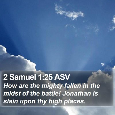 2 Samuel 1:25 ASV Bible Verse Image